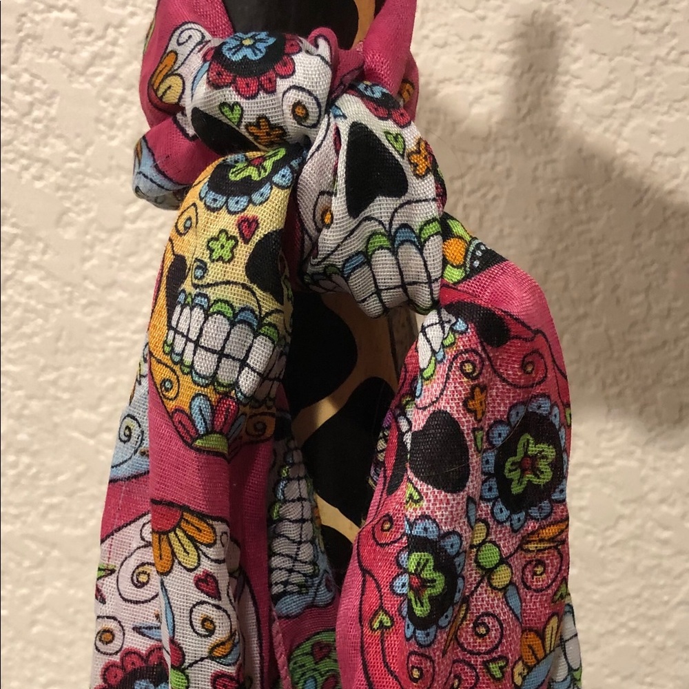 Sugar Skull Scarf, NWT, Sweet.